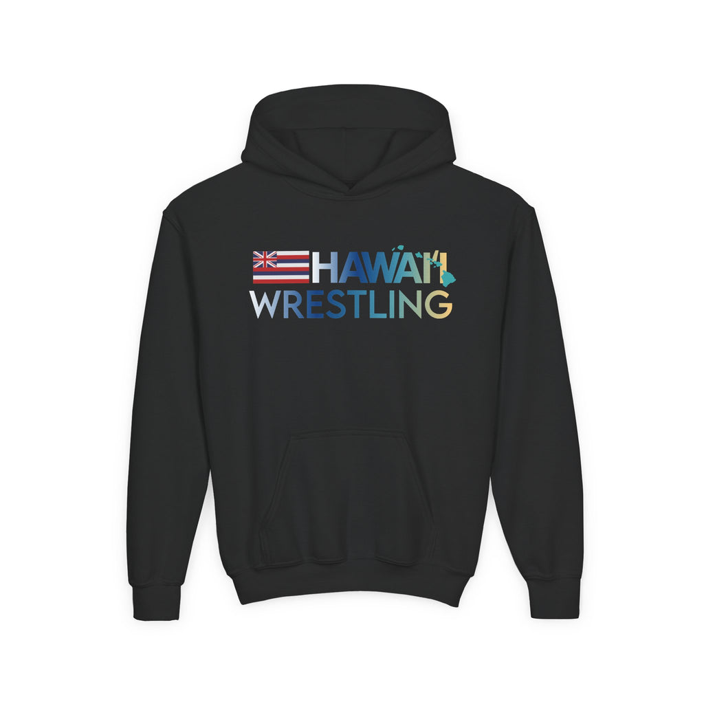 Youth Islands Hoodie (Black) - 50/50 Blend - Hawaiʻi Wrestling Gear