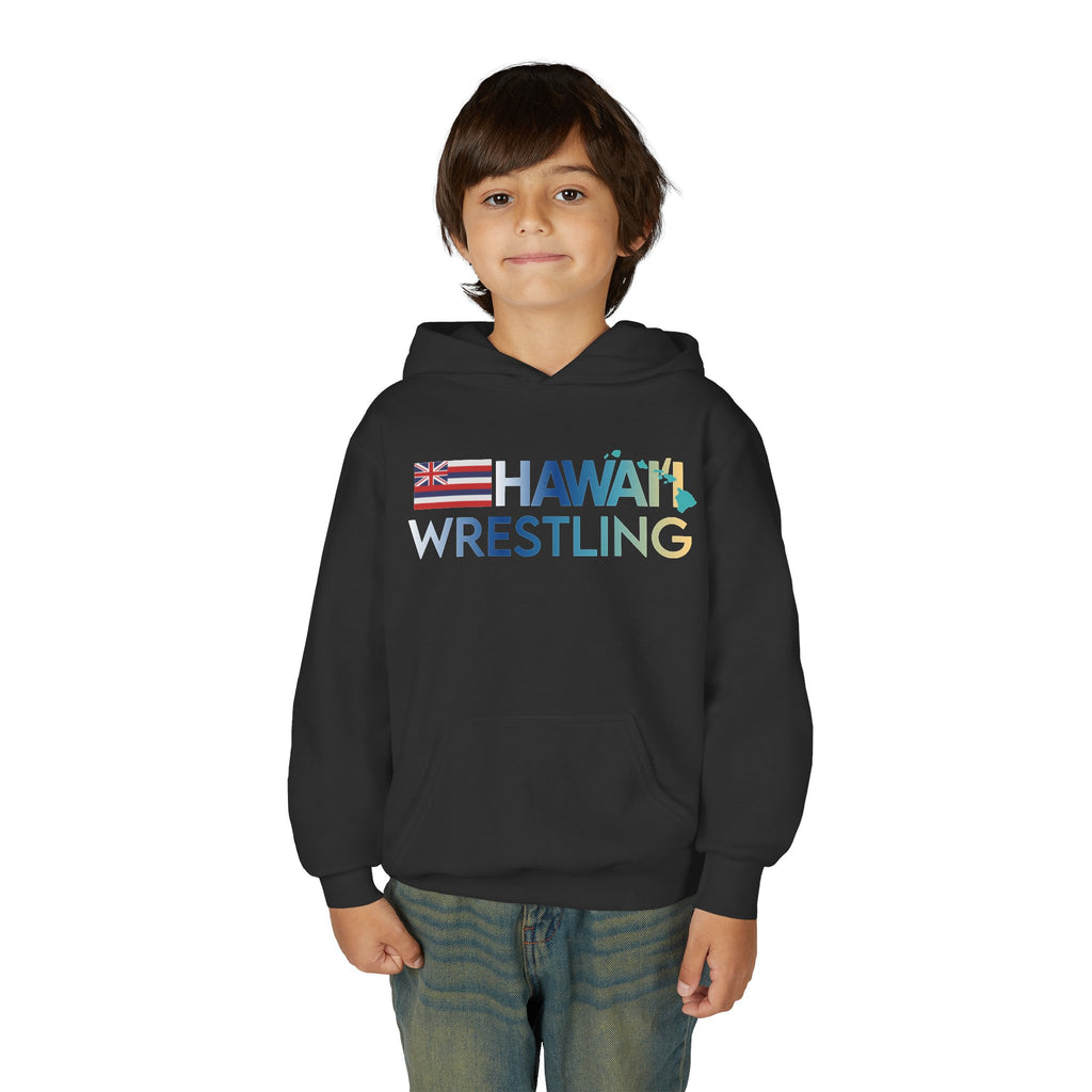Youth Islands Hoodie (Black) - 50/50 Blend - Hawaiʻi Wrestling Gear