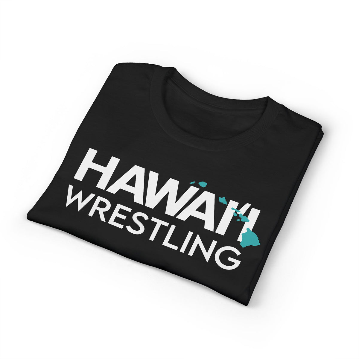 HAWAIʻI WRESTLING (Black w/ flag) - BIG Islands T-Shirt – 50/50 Blend