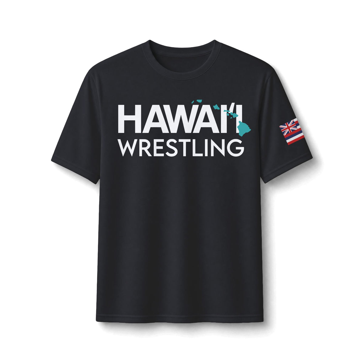 HAWAIʻI WRESTLING (Black) - Hawaiʻi Wrestling Gear - Dry Fit Performance Tee