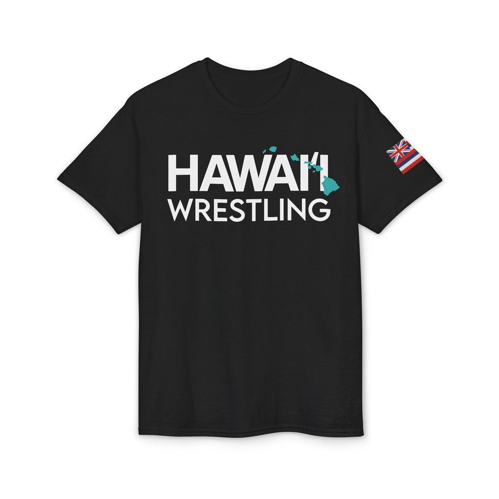 HAWAIʻI WRESTLING (Black w/ flag) - BIG Islands T-Shirt – 50/50 Blend