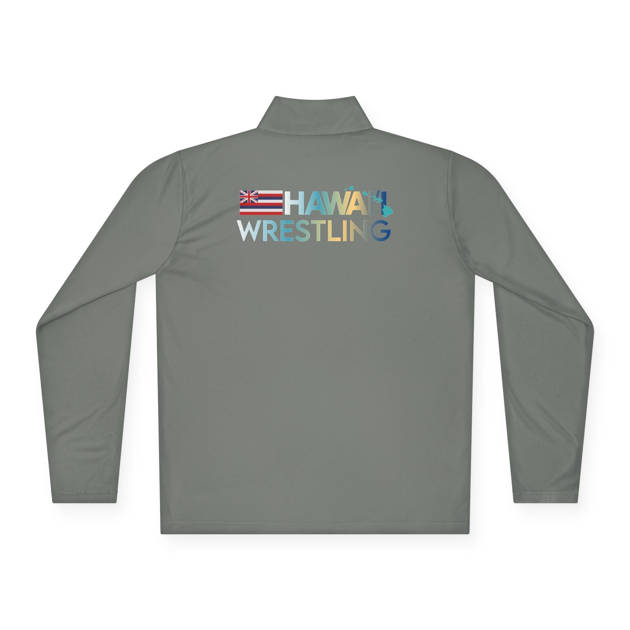Island Quarter Zip (Grey) - Hawaii Wrestling - Quarter-Zip Pullover