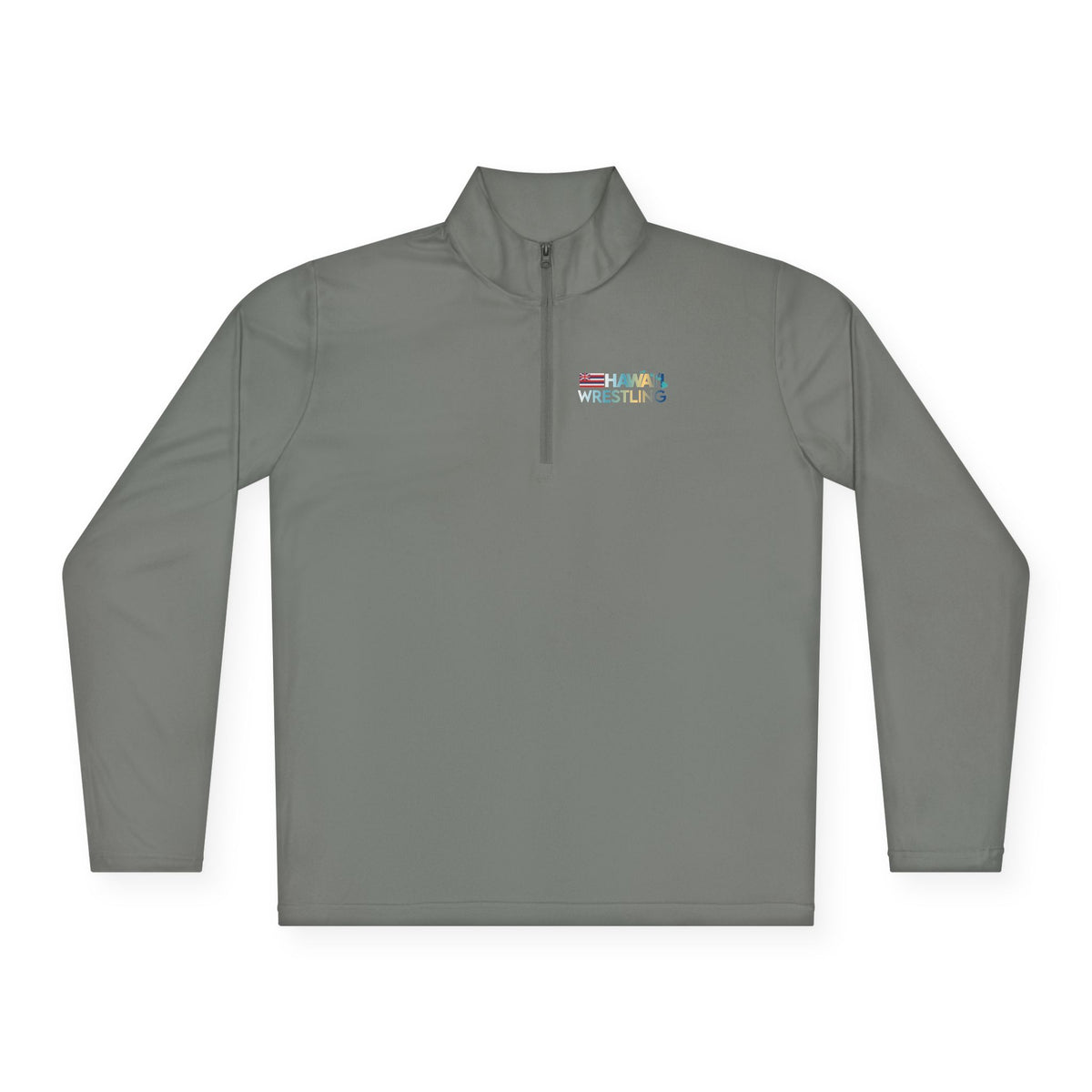 Island Quarter Zip (Grey) - Hawaii Wrestling - Quarter-Zip Pullover