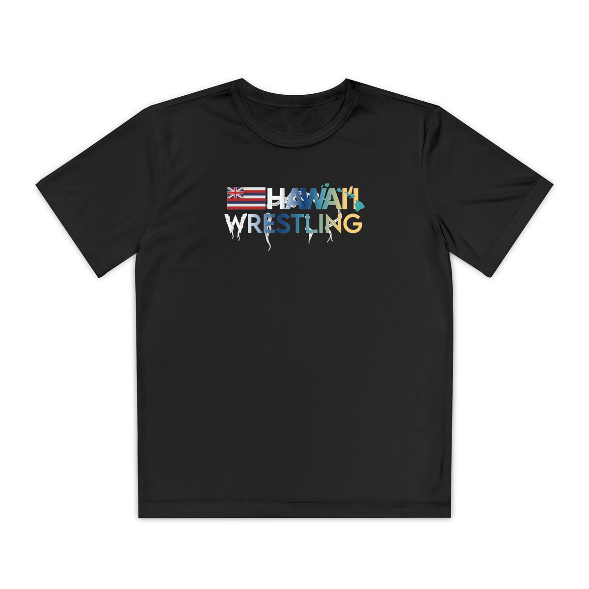 Youth - Rooted in the Process Dry Fit T(Black) - Hawaiʻi Wrestling Gear Athletic Shirt