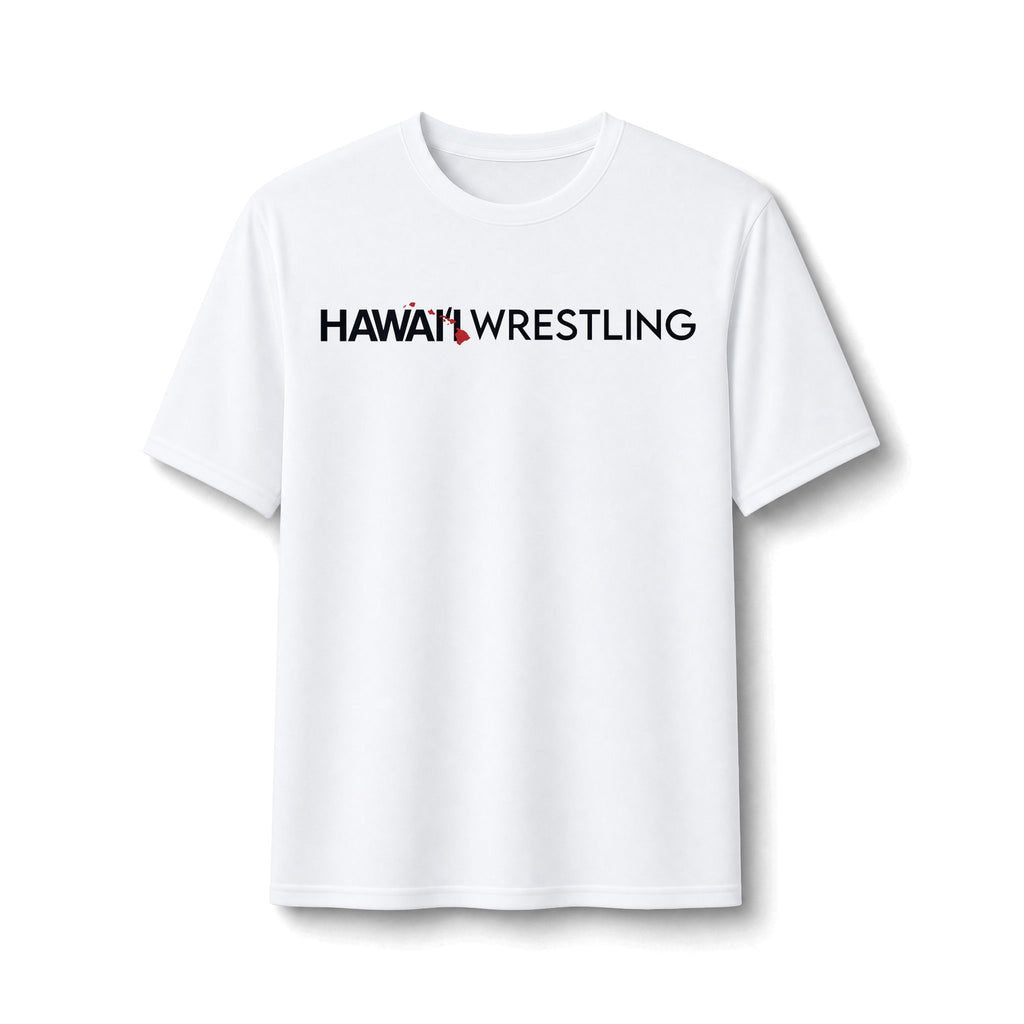 Faith Drives Passion(White 2-sided) - Hawaiʻi Wrestling - Dry Fit Performance Tee