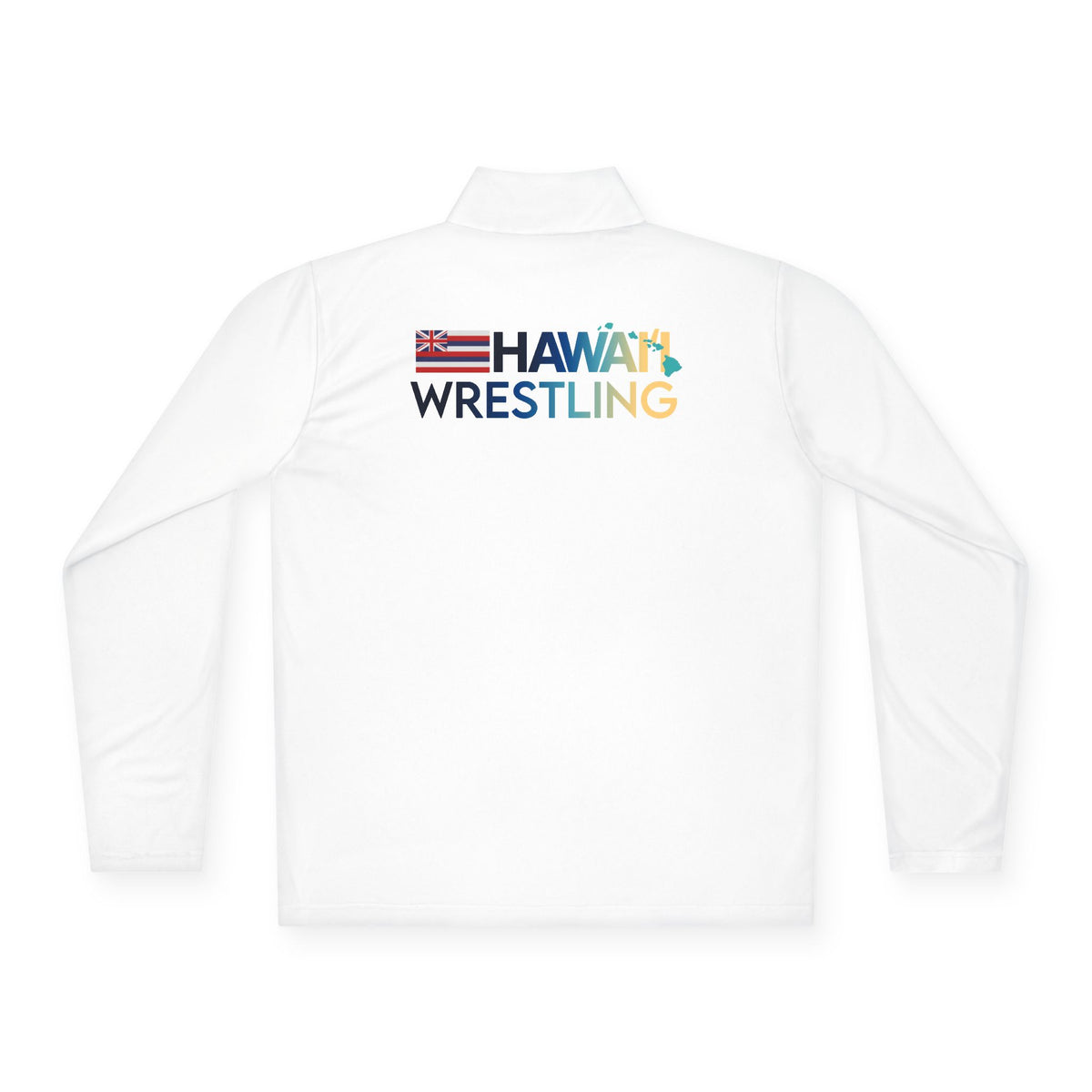 Island Quarter Zip (White) - Hawaii Wrestling - Quarter-Zip Pullover